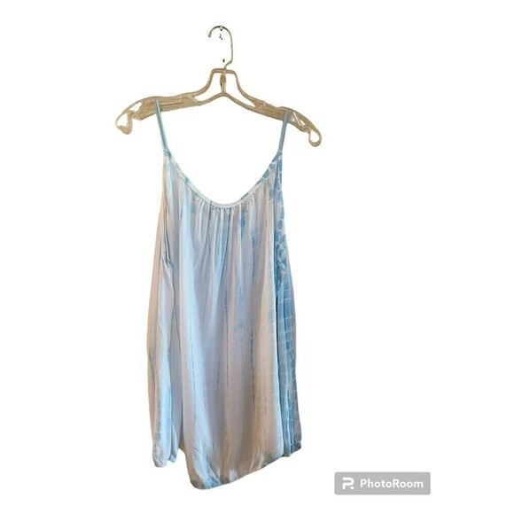 T.Party  Tie Dyed Blue & White Cold Shoulder Top Sz.S - Picture 2 of 4